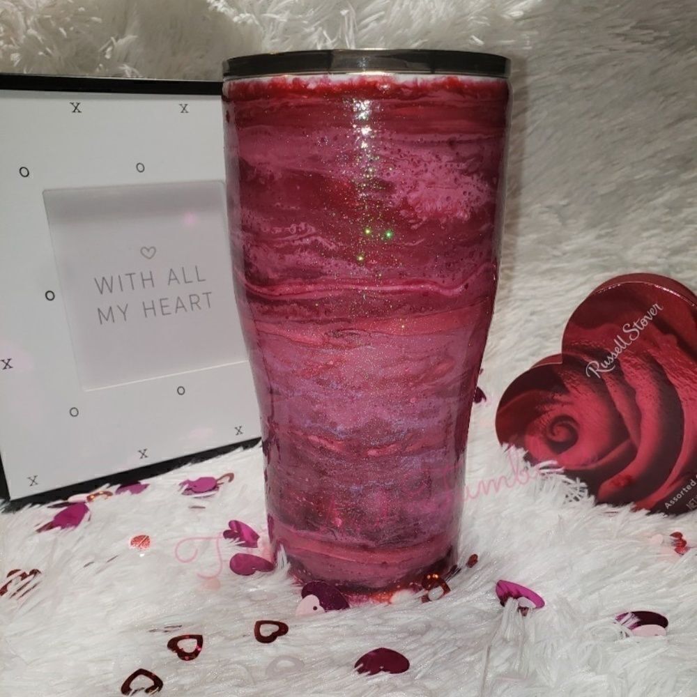 Alcohol Ink 20oz HOGG Modern Curve Tumbler